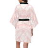 Marble Pattern Print Design 03 Women's Short Kimono