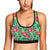 Red Hibiscus Pattern Print Design HB019 Sports Bra