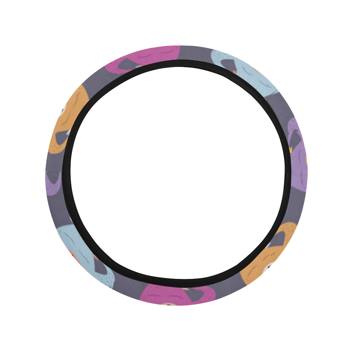 Chimpanzee Pattern Print Design 03 Steering Wheel Cover with Elastic Edge