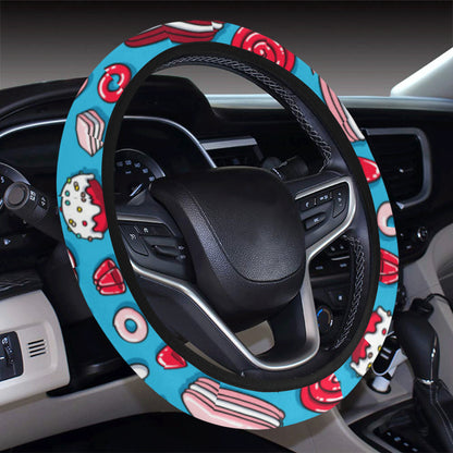 Candy Pattern Print Design 05 Steering Wheel Cover with Elastic Edge