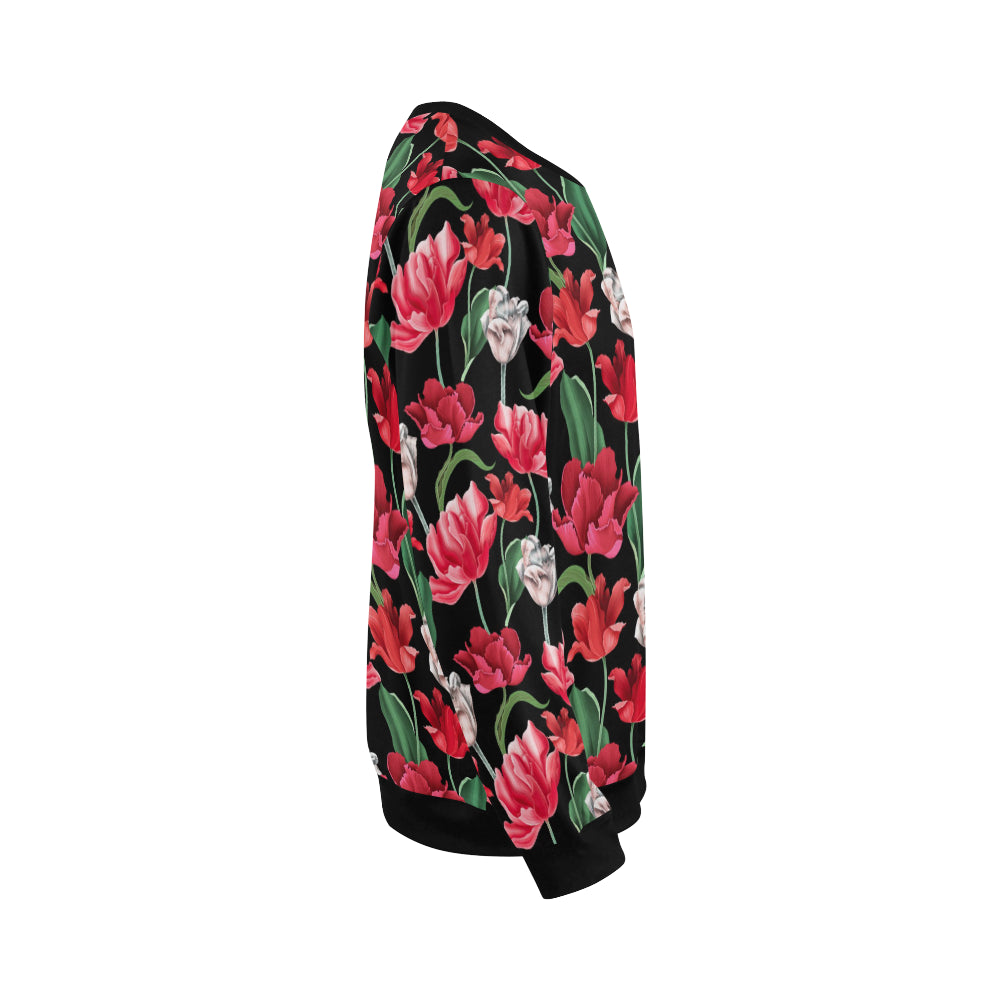 Tulip Pattern Print Design TP08 Men Long Sleeve Sweatshirt