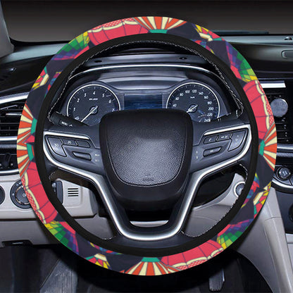 Ballon Pattern Print Design 02 Steering Wheel Cover with Elastic Edge