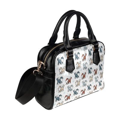 Alaskan Malamute Pattern Print Design 02 Shoulder Handbag