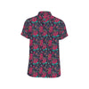 Old School Tattoo Print Men's Short Sleeve Button Up Shirt