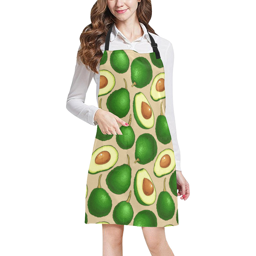 Avocado Pattern Print Design AC010 Apron with Pocket