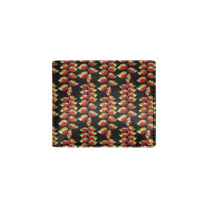 Heliconia Pattern Print Design HL05 Men's ID Card Wallet
