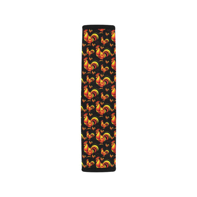 Rooster Print Themed Car Seat Belt Cover