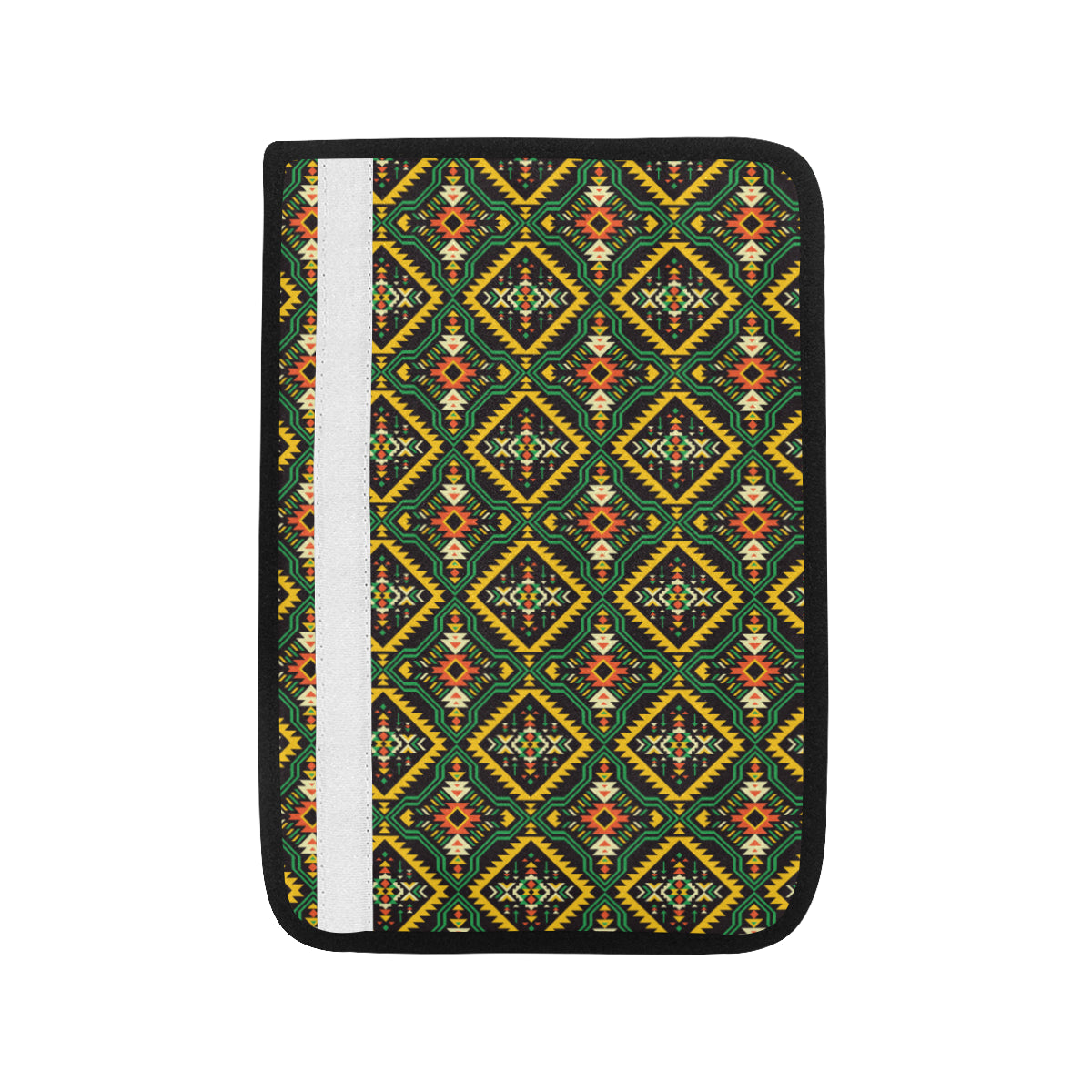 Kente Green Design African Print Car Seat Belt Cover