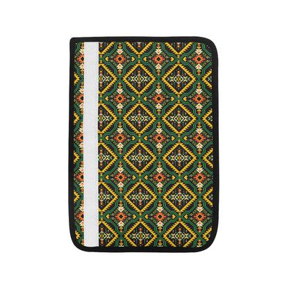 Kente Green Design African Print Car Seat Belt Cover