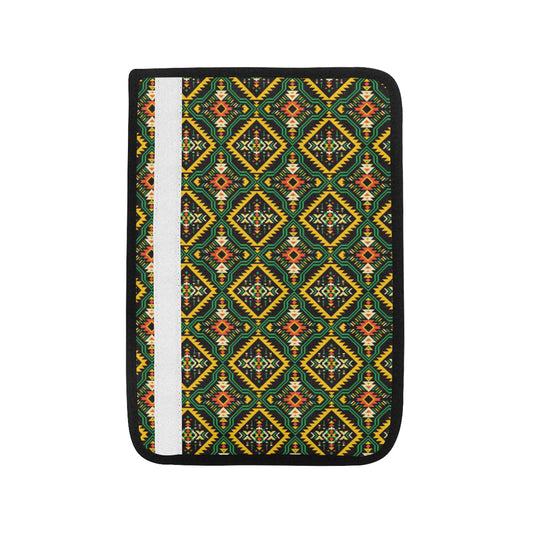 Kente Green Design African Print Car Seat Belt Cover
