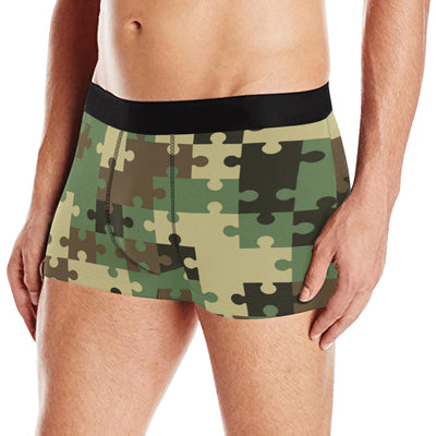 Puzzle Camo Pattern Print Design A03 Men's Boxer Briefs