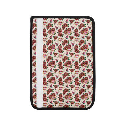 Old School Tattoo Rose Pattern Car Seat Belt Cover