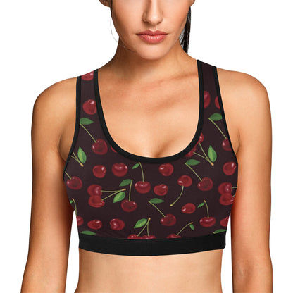 Cherry Fresh Pattern Sports Bra