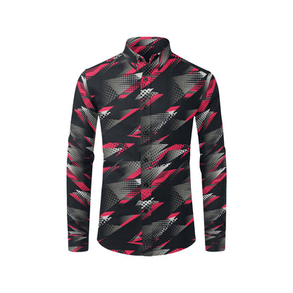 Racing Style Pattern Print Design A04 Men's Long Sleeve Shirt