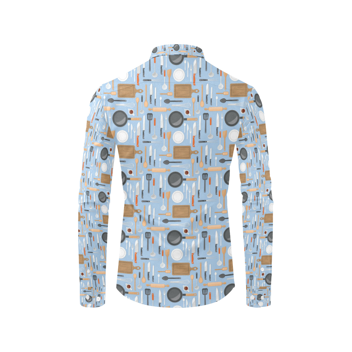 Cooking Kitchen Tools Pattern Print Design 02 Men's Long Sleeve Shirt