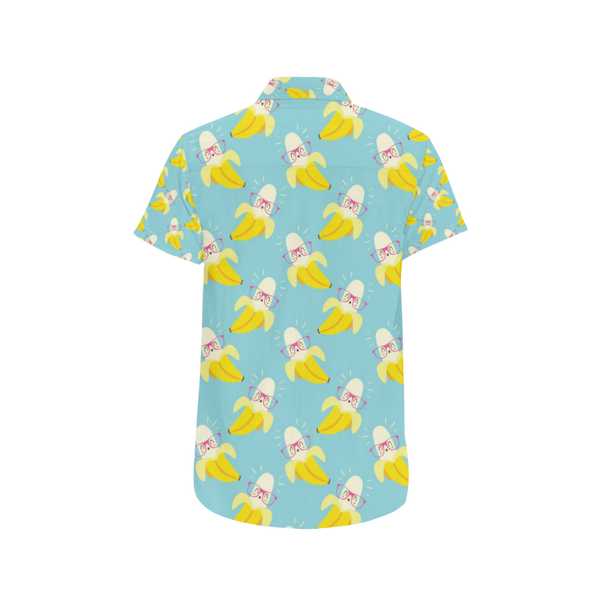 Banana Pattern Print Design BA07 Men's Short Sleeve Button Up Shirt