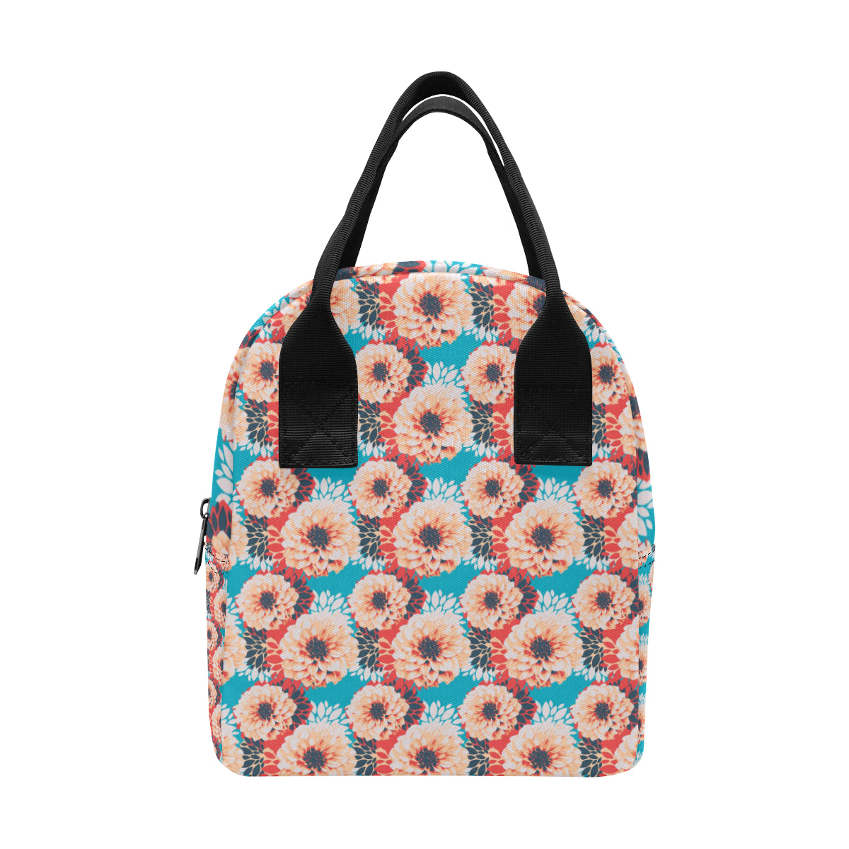 Dahlia Pattern Print Design DH05 Insulated Lunch Bag