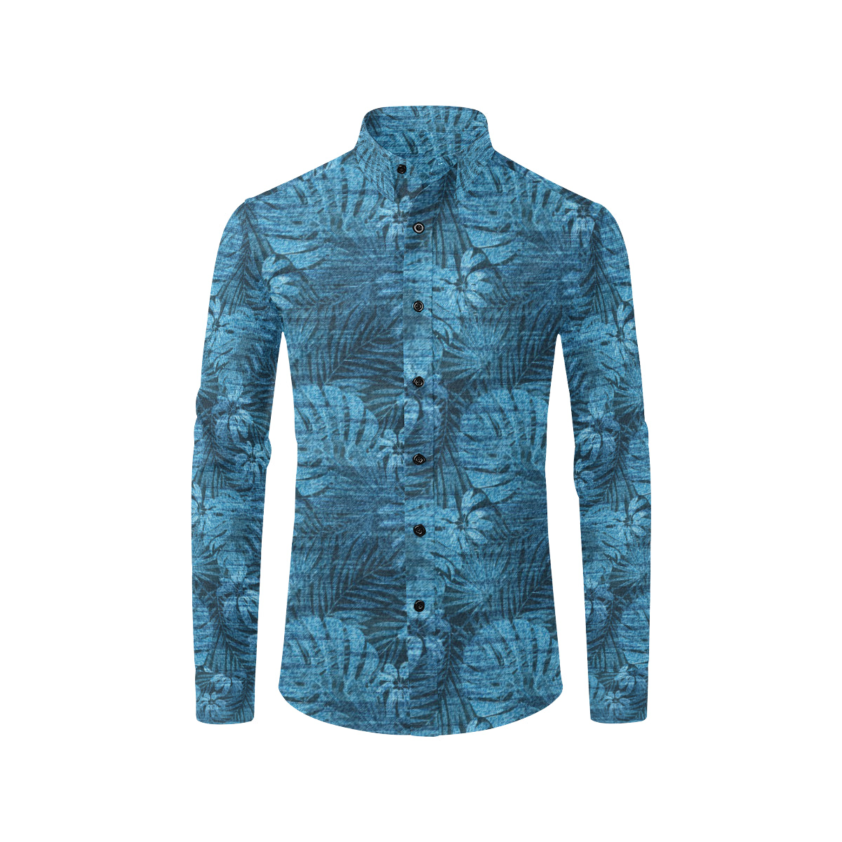 Jean Tropical Pattern Print Design 04 Men's Long Sleeve Shirt