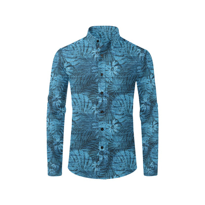 Jean Tropical Pattern Print Design 04 Men's Long Sleeve Shirt