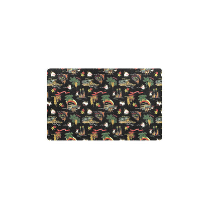 Hawaiian Island Themed Print Kitchen Mat