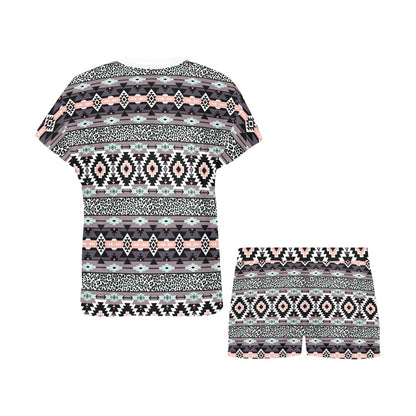Safari Pattern Print Design LKS302 Women's Short Pajama Set