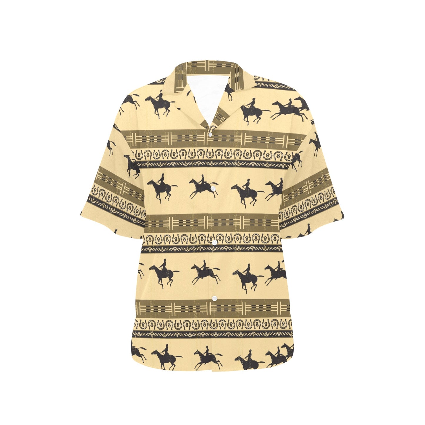 Horse Pattern Prnt Women's Hawaiian Shirt