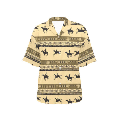 Horse Pattern Prnt Women's Hawaiian Shirt