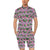 Hibiscus Pink Zigzag Line Pattern Design LKS307 Men's Romper