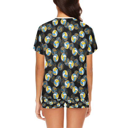 Volleyball Print Design LKS302 Women's Short Pajama Set