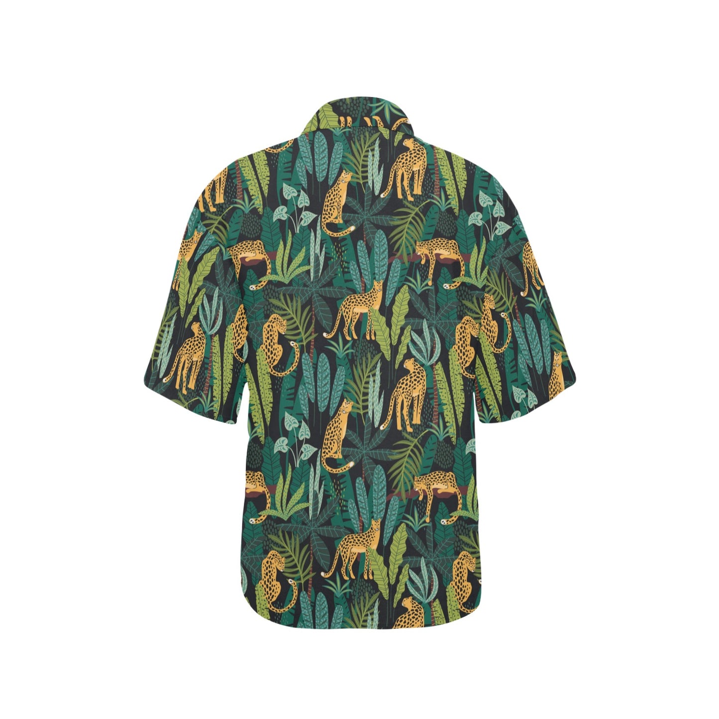 Jaguar Jungle Pattern Print Design 03 Women's Hawaiian Shirt