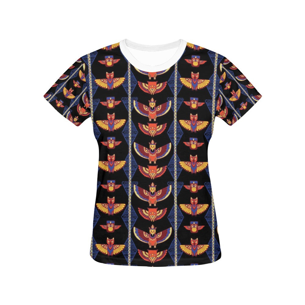 Totem Print Design LKS301 Women's  T-shirt