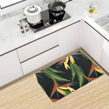 Bird Of Paradise Pattern Print Design BOP012 Kitchen Mat