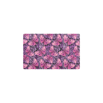 Purple Butterfly Leopard Kitchen Mat