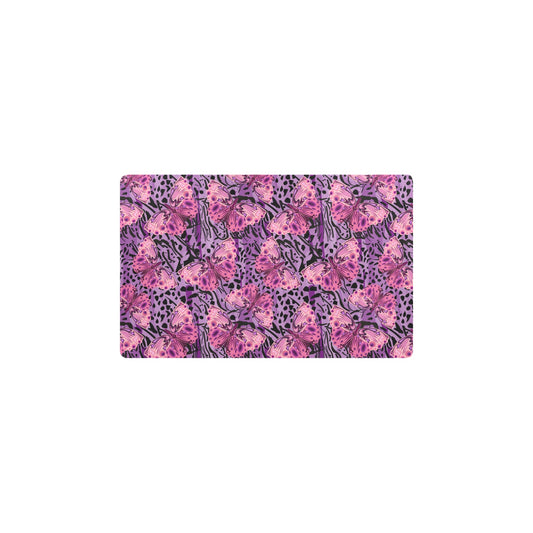 Purple Butterfly Leopard Kitchen Mat