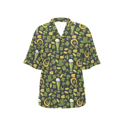 St Patricks Day Print Design LKS307 Women's Hawaiian Shirt