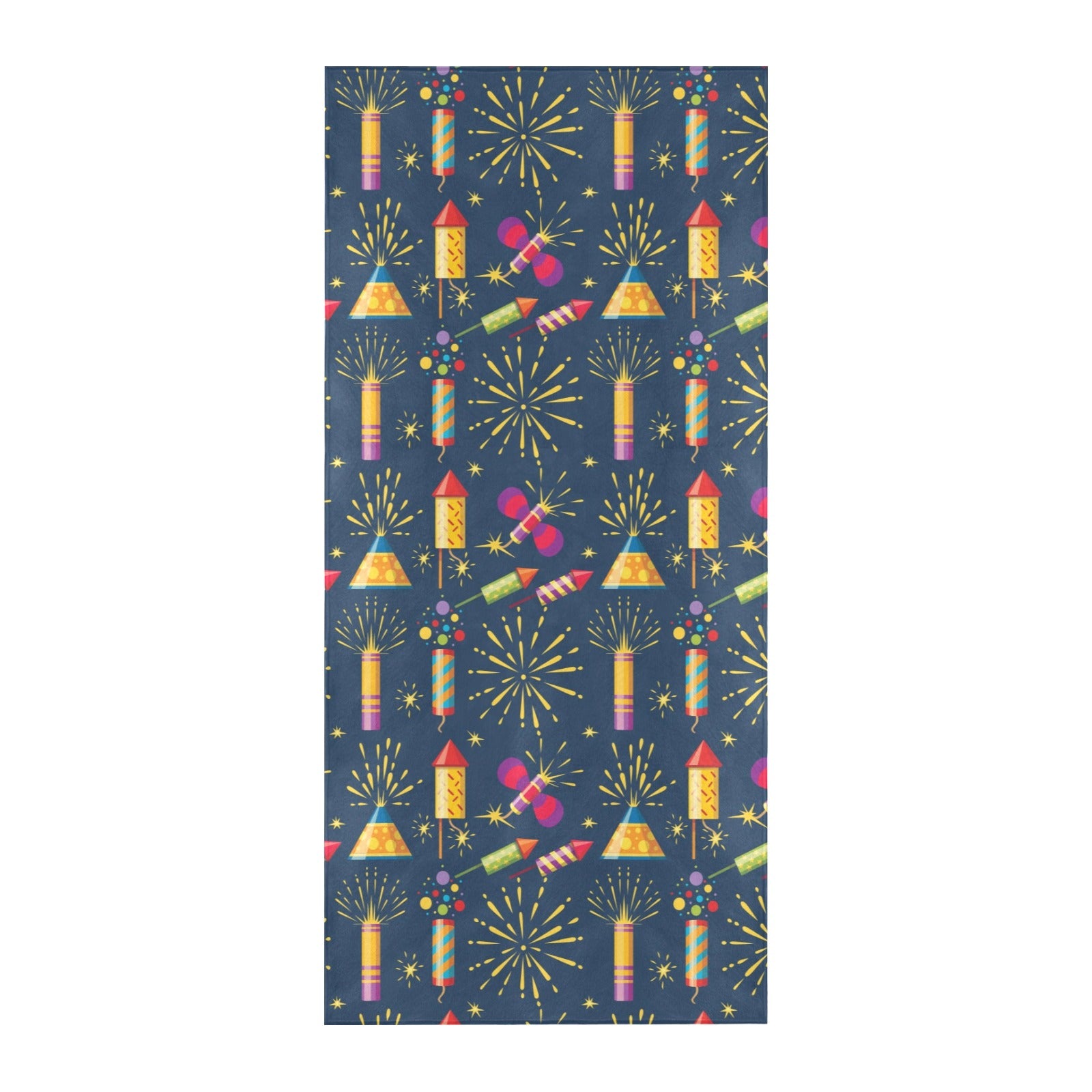 Firework Sparkling Rockets Print Design LKS306 Beach Towel 32" x 71"