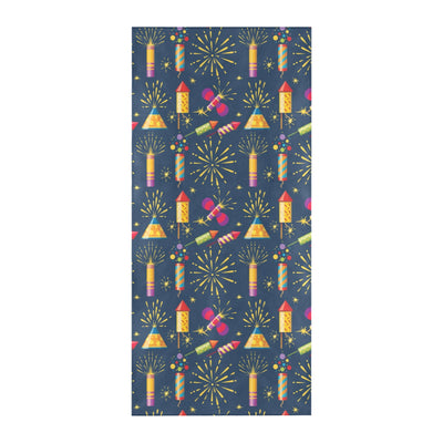 Firework Sparkling Rockets Print Design LKS306 Beach Towel 32" x 71"