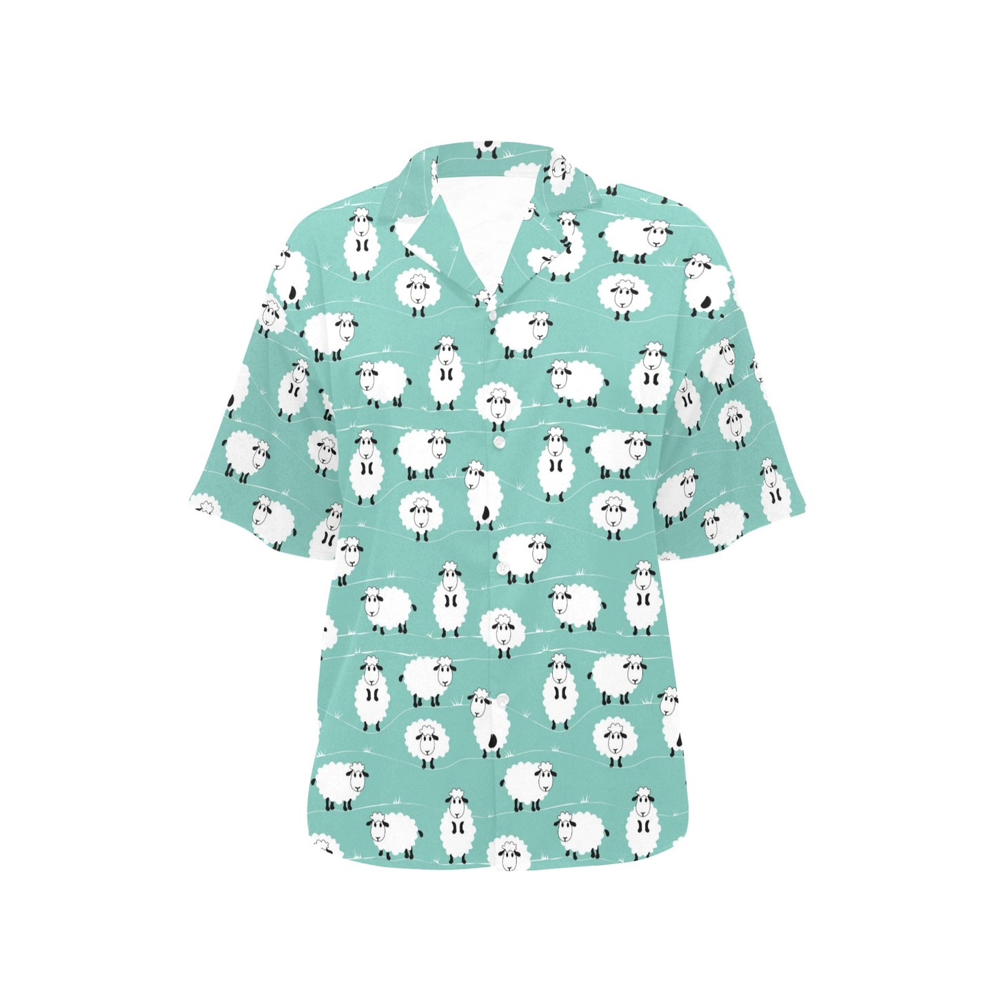 Sheep Print Design LKS404 Women's Hawaiian Shirt
