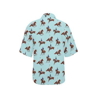 Equestrian Horse Riding Women's Hawaiian Shirt