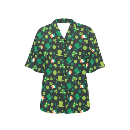 Shamrock Saint Patrick's Day Print Design LKS304 Women's Hawaiian Shirt