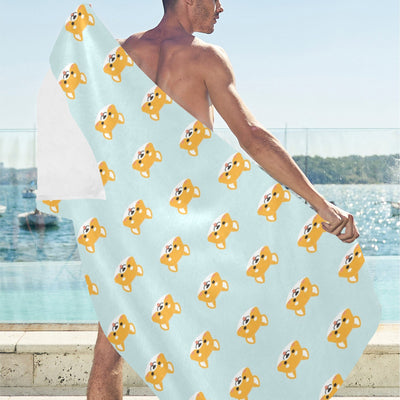 Shiba Inu Print Design LKS301 Beach Towel 32" x 71"