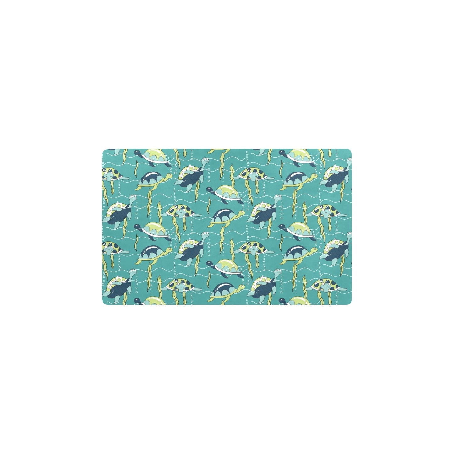 Sea Turtle Pattern Print Design T08 Kitchen Mat