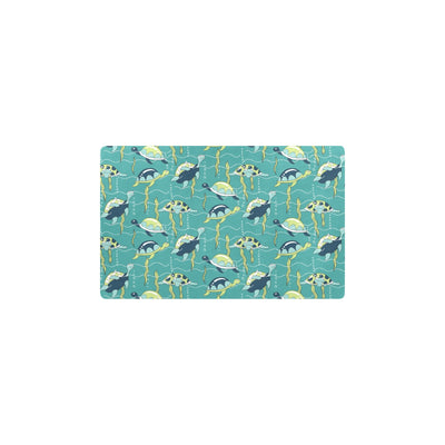 Sea Turtle Pattern Print Design T08 Kitchen Mat