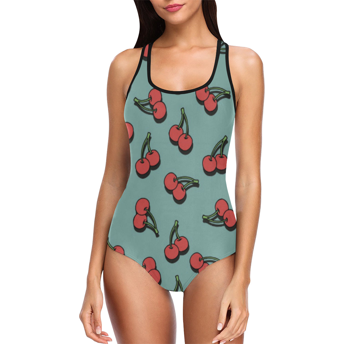 Cherry Pattern Print Design CH03 Women Swimsuit