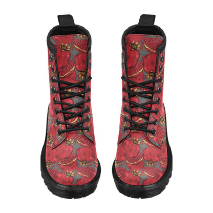 Pomegranate Pattern Print Design PG05 Women's Boots