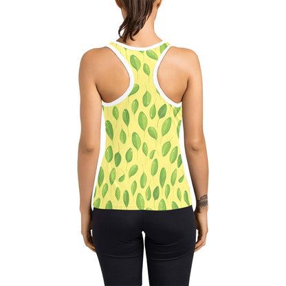 Spinach Print Design LKS302 Women's Racerback Tank Top