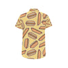 Hot Dog Pattern Print Design 01 Men's Short Sleeve Button Up Shirt