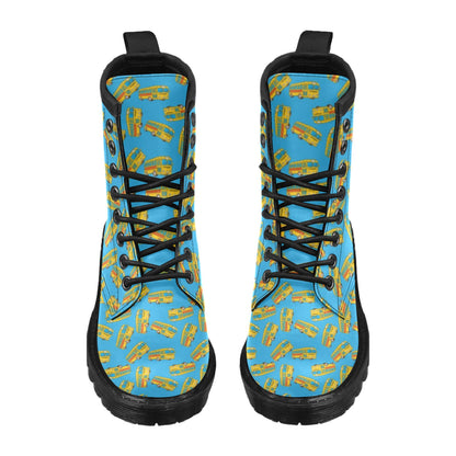 School Bus Print Design LKS302 Women's Boots
