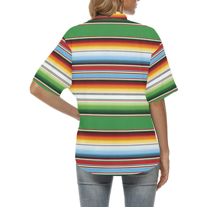 Serape Print Design LKS302 Women's Hawaiian Shirt