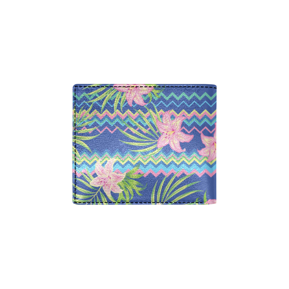Lily Pattern Print Design LY015 Men's ID Card Wallet
